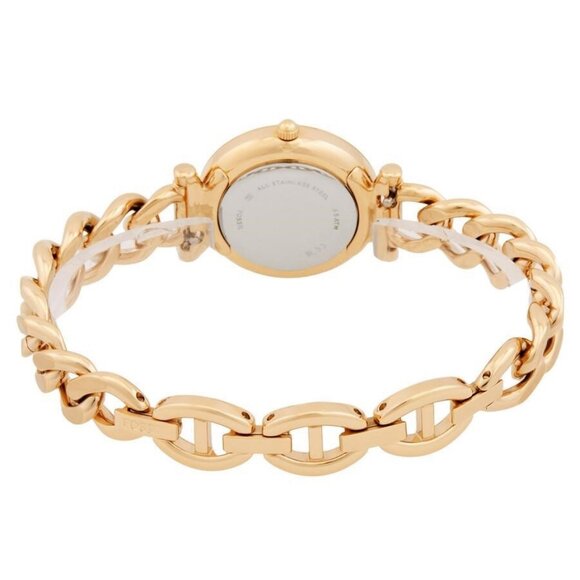 NWT Authentic Fossil Carlie Quartz Gold Dial Women's Watch and Bracelet Set - Picture 3 of 4